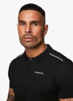 Gym King Signature Knit Polo Black Men Clothing J2PFB70 - Image 4