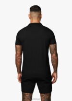 Gym King Signature Knit Polo Black Men Clothing J2PFB70 - Image 7