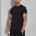 Gym King Signature Knit Tee Black Men Clothing J2PFB66