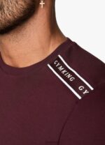 Gym King Signature Taped Tee Fig Men Clothing J2PFB56 - Image 2