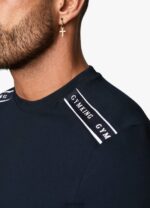 Gym King Signature Taped Tee Navy Men Clothing J2PFB54 - Image 2