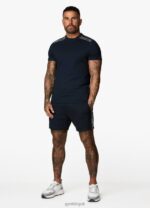 Gym King Signature Taped Tee Navy Men Clothing J2PFB54 - Image 3