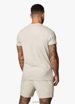 Gym King Signature Taped Tee Sand Men Clothing J2PFB55 - Image 5