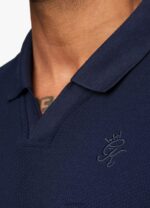 Gym King Signature Texture Polo Navy Men Clothing J2PFB67 - Image 3