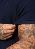Gym King Signature Texture Polo Navy Men Clothing J2PFB67 - Image 6