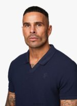 Gym King Signature Texture Polo Navy Men Clothing J2PFB67 - Image 9