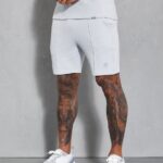 Gym King Signature Texture Short Light Grey Men Clothing J2PFB147