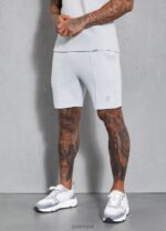 Gym King Signature Texture Short Light Grey Men Clothing J2PFB147