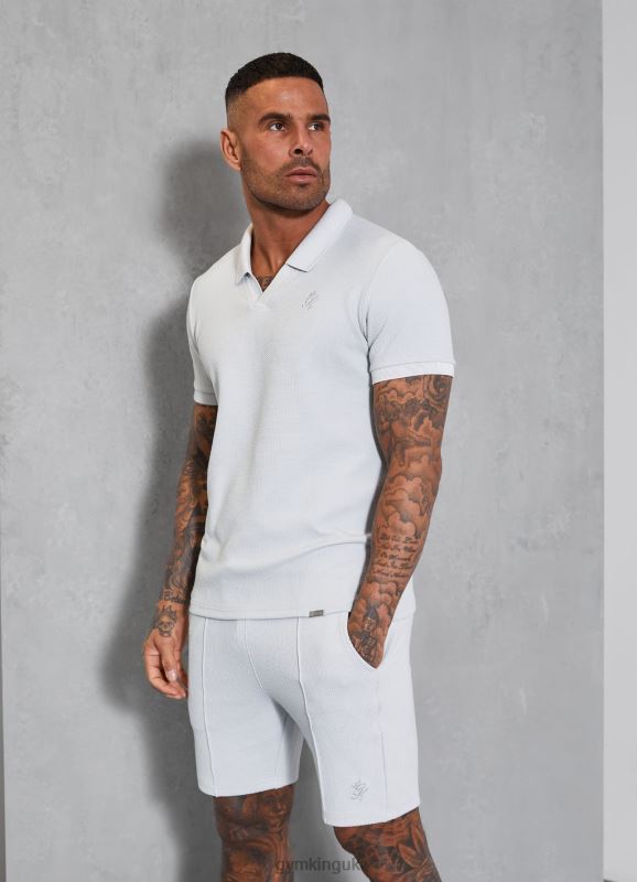Gym King Signature Texture Short Light Grey Men Clothing J2PFB147 - Image 4