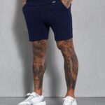 Gym King Signature Texture Short Navy Men Clothing J2PFB113