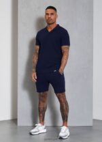 Gym King Signature Texture Short Navy Men Clothing J2PFB113 - Image 5