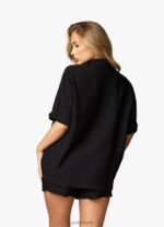 Gym King Signature Woven Shirt Black Women Clothing J2PFB391 - Image 4