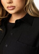 Gym King Signature Woven Shirt Black Women Clothing J2PFB391 - Image 5