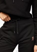 Gym King Sky Script Jogger Black/Rose Gold Women Clothing J2PFB608 - Image 3