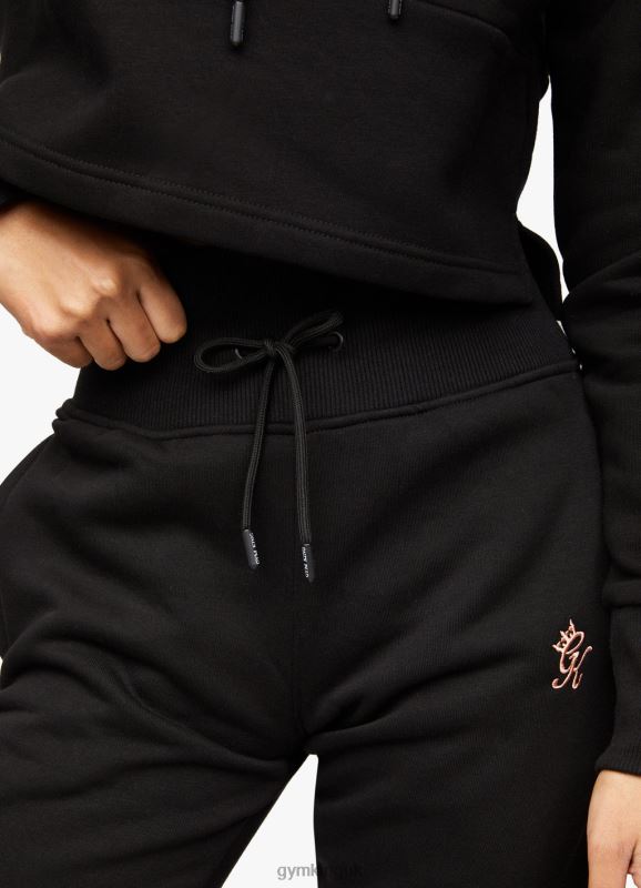 Gym King Sky Script Jogger Black/Rose Gold Women Clothing J2PFB608 - Image 3