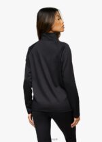 Gym King Sport 1/4 Zip Funnel Black Women Clothing J2PFB471 - Image 2