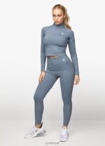 Gym King Sport 365 Ls 1/4 Zip Denim Women Clothing J2PFB452 - Image 4