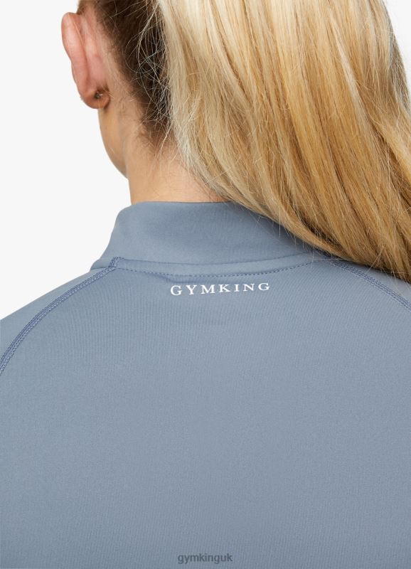 Gym King Sport 365 Ls 1/4 Zip Denim Women Clothing J2PFB452 - Image 6