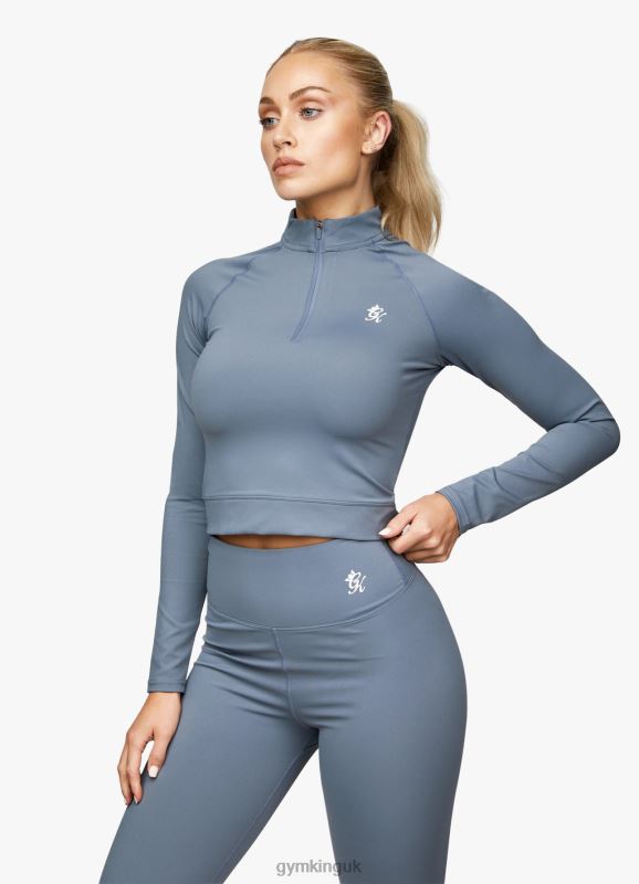 Gym King Sport 365 Ls 1/4 Zip Denim Women Clothing J2PFB452 - Image 1