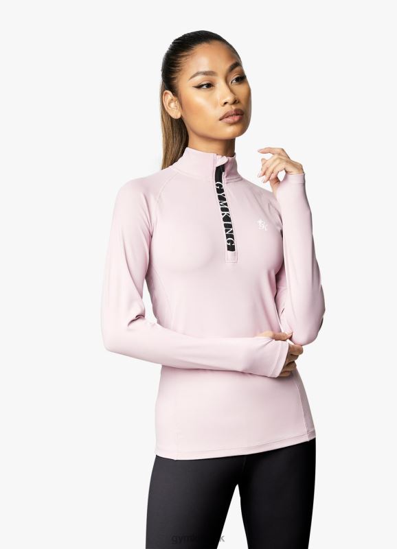 Gym King Sports Taped Funnel Dusky Mauve Women Clothing J2PFB434 - Image 1