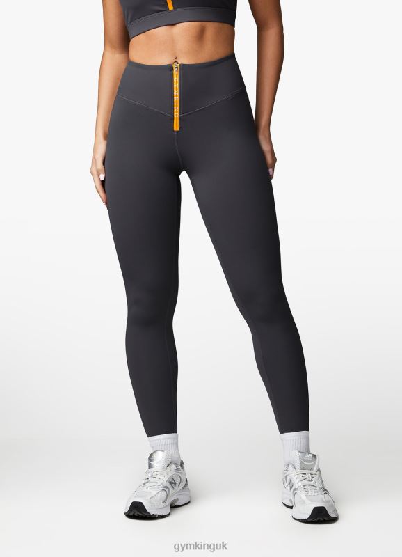 Gym King Stamina Texture Legging Graphite/Golden Orange Women Clothing J2PFB330 - Image 1