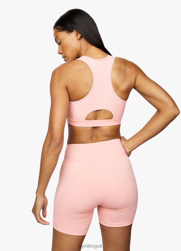 Gym King Stamina Texture Racer Back Bra Blush Pink/Chilli Red Women Clothing J2PFB539 - Image 2
