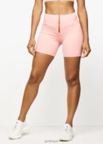 Gym King Stamina Zip Front Cycle Short Blush Pink/Chilli Red Women Clothing J2PFB510