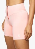 Gym King Stamina Zip Front Cycle Short Blush Pink/Chilli Red Women Clothing J2PFB510 - Image 5