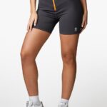 Gym King Stamina Zip Front Cycle Short Graphite/Golden Orange Women Clothing J2PFB502
