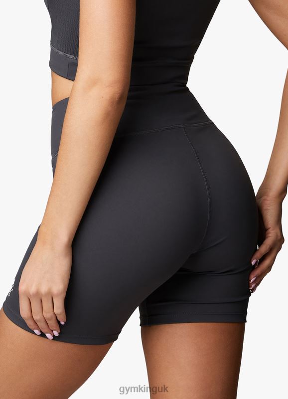 Gym King Stamina Zip Front Cycle Short Graphite/Golden Orange Women Clothing J2PFB502 - Image 3