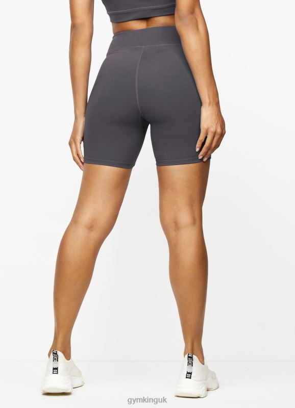 Gym King Stamina Zip Front Cycle Short Graphite/Golden Orange Women Clothing J2PFB502 - Image 4