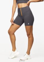 Gym King Stamina Zip Front Cycle Short Graphite/Golden Orange Women Clothing J2PFB502 - Image 5