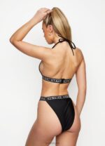 Gym King Tape Swim Bikini Top Black Women Clothing J2PFB410 - Image 3