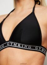 Gym King Tape Swim Bikini Top Black Women Clothing J2PFB410 - Image 5