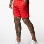 Gym King Taped Jersey Short Red Rush Men Clothing J2PFB154