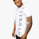 Gym King Text Logo Tee White Men Clothing J2PFB77