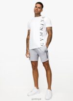 Gym King Text Logo Tee White Men Clothing J2PFB77 - Image 7