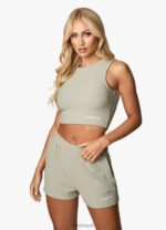 Gym King Textured Top Sage Women Clothing J2PFB395