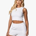 Gym King Textured Top White Women Clothing J2PFB397