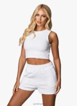 Gym King Textured Top White Women Clothing J2PFB397