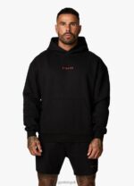 Gym King Training Division Hood Black/Red Men Clothing J2PFB186 - Image 2