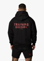Gym King Training Division Hood Black/Red Men Clothing J2PFB186 - Image 4