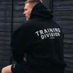 Gym King Training Division Hood Black/White Men Clothing J2PFB183