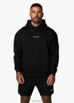 Gym King Training Division Hood Black/White Men Clothing J2PFB183 - Image 6