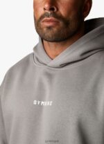 Gym King Training Division Hood Grey/White Men Clothing J2PFB212 - Image 3