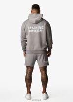 Gym King Training Division Hood Grey/White Men Clothing J2PFB212 - Image 8