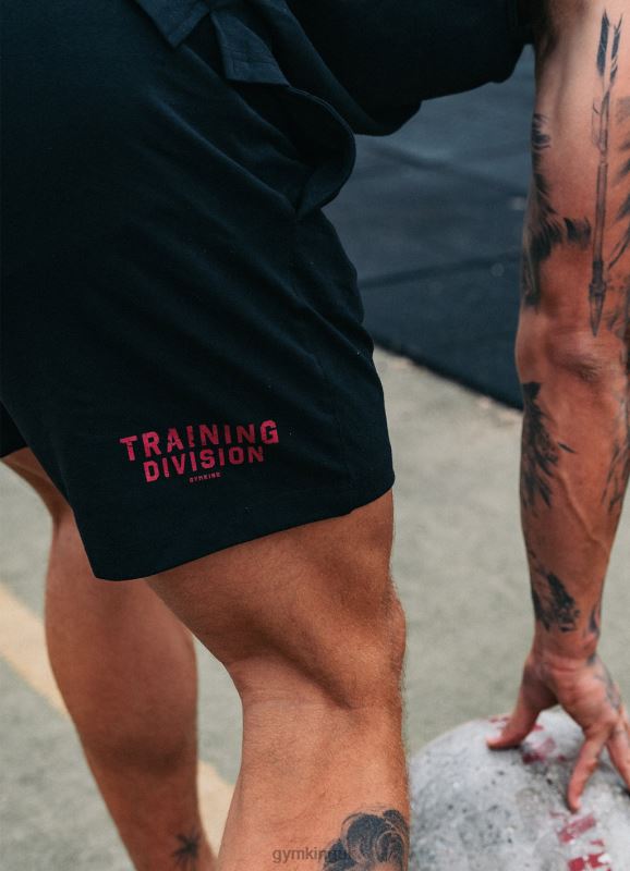 Gym King Training Division Short Black/Red Men Clothing J2PFB124 - Image 1