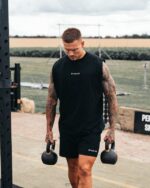 Gym King Training Division Tank Black/White Men Clothing J2PFB181 - Image 2