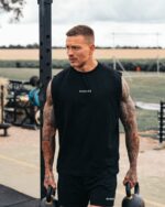 Gym King Training Division Tank Black/White Men Clothing J2PFB181 - Image 8