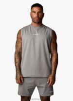 Gym King Training Division Tank Grey/White Men Clothing J2PFB232 - Image 2